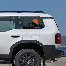Toyota Land Cruiser Topographic Window Side Mountain Sunset Decals Vinyl Stickers Graphic
 4