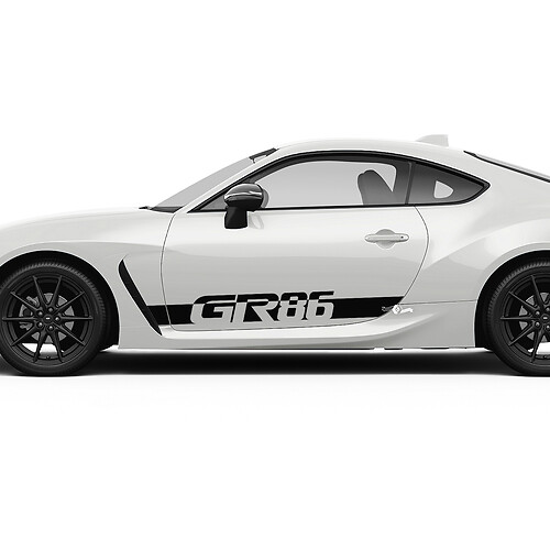 Toyota GR86 Doors Side Stripes Graphics Decals Stickers
