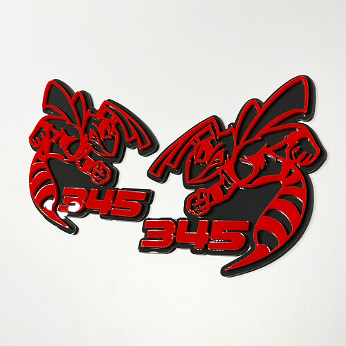 Hornet Bee 345 3D Badge - Custom Fender Grille Tailgate Badges Emblem for Cars & Trucks 2