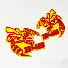 Hornet Bee 345 3D Badge - Custom Fender Grille Tailgate Badges Emblem for Cars & Trucks 2 3