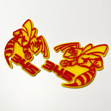 Hornet Bee 345 3D Badge - Custom Fender Grille Tailgate Badges Emblem for Cars & Trucks 2 5