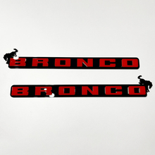 Bronco Fender Front Grille Badges Tailgate Emblem 3D Badge Black vs Red 2