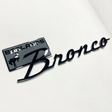 Bronco Badlands Fender Badges Tailgate Emblem 3D Badge Black vs Grey 2