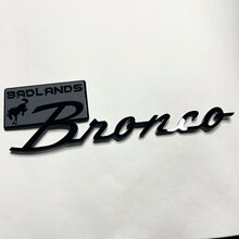 Bronco Badlands Fender Badges Tailgate Emblem 3D Badge Black vs Grey 3