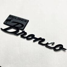 Bronco Badlands Fender Badges Tailgate Emblem 3D Badge Black vs Grey 4