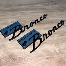 Bronco Badlands Fender Badges Tailgate Emblem 3D Badge Black vs Grey 7