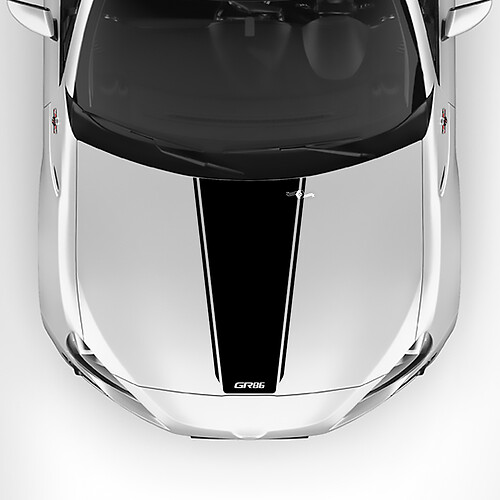 Toyota GR86 Hood Racing Stripes Graphics Decals Stickers 3