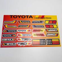 Toyota Heritage Retro Vintage Old Style Sticker Pack Decals Graphics 2