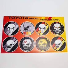 Skull Heritage Retro Vintage Old Style Sticker Pack Decals Graphics for Toyota TRD
 2