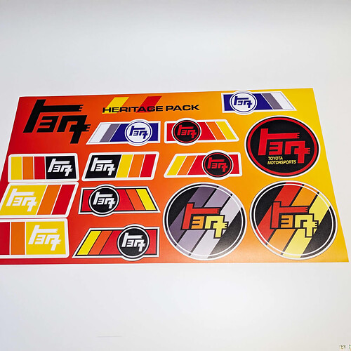 TEQ Heritage Retro Vintage Old Style Sticker Pack Decals Graphics for Toyota