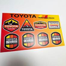 Toyota High Mileage Heritage Retro Vintage Old Style Sticker Pack Decals Graphics 2
