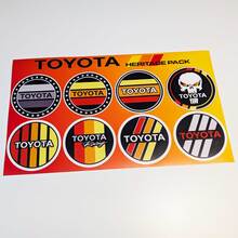 Toyota Heritage Retro Vintage Old Style Sticker Pack Decals Graphics 2 2