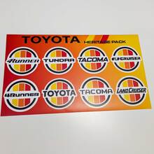 Toyota Models Heritage Retro Vintage Old Style Sticker Pack Decals Graphics 2