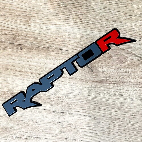 Raptor Red R 3D Badge Fender Tailgate Badges Emblem