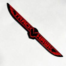 Trackhawk 3D Badge - Custom Fender Emblem for Jeep Trackhawk Red vs Black 2