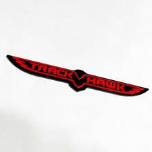 Trackhawk 3D Badge - Custom Fender Emblem for Jeep Trackhawk Red vs Black 3