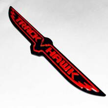 Trackhawk 3D Badge - Custom Fender Emblem for Jeep Trackhawk Red vs Black 4