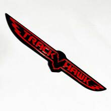 Trackhawk 3D Badge - Custom Fender Emblem for Jeep Trackhawk Red vs Black 8