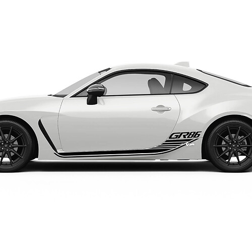 Doors Side Racing Stripes Graphics Decals Stickers for Toyota GR86 