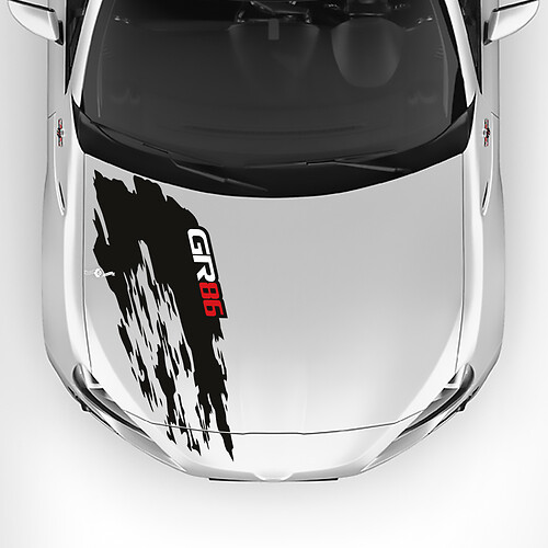 Toyota GR86 Hood Racing Splash Graphics Decals Stickers