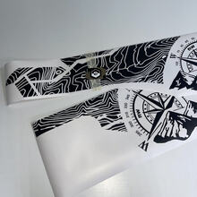 2x Topographic Map edition BedSide Side Vinyl Stickers Decal fit to Hyundai Santa Cruz 2 2