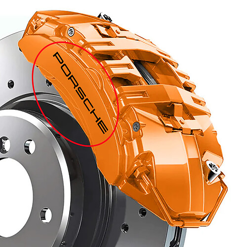 4x Porsche Brake Caliper Decals Stickers