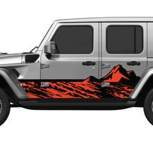Camo Mountains Wrap Side Doors Vinyl decal sticker fit Jeep Wrangler 2