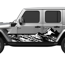 Camo Mountains Wrap Side Doors Vinyl decal sticker fit Jeep Wrangler 3