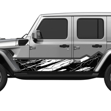 Camo Mountains Lightning Wrap Side Doors Vinyl decal sticker fit Jeep Wrangler
 3