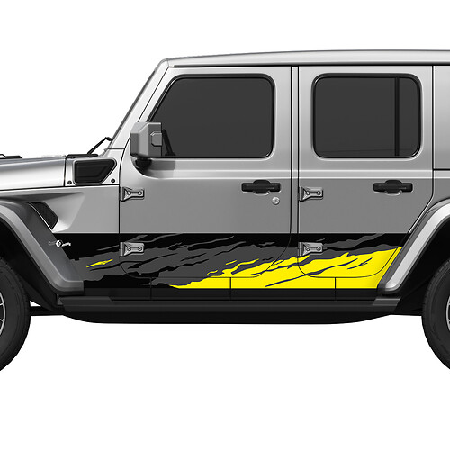Camo Splash Wrap Side Doors Vinyl decal sticker fit Jeep Wrangler 2