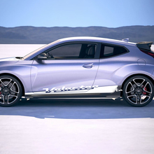 2x Door Side Rocker panel Stripes Vinyl Stickers Decal fit to Hyundai Veloster 3