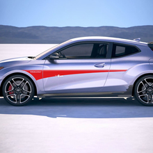 2x Door Side Stripes Vinyl Stickers Decal fit to Hyundai Veloster 3