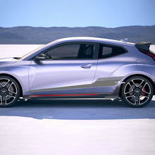 2x Door Side Strobe Racing Stripes Vinyl Stickers Decal fit to Hyundai Veloster 2