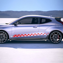 2x Door Side Strobe Racing Stripes Vinyl Stickers Decal fit to Hyundai Veloster 2 3