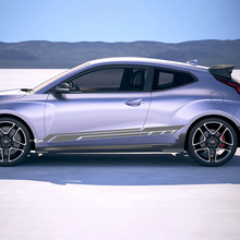 2x Door Side Racing Stripes Vinyl Stickers Decal fit to Hyundai Veloster 3 2