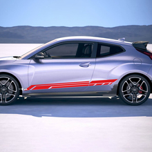 2x Door Side Racing Stripes Vinyl Stickers Decal fit to Hyundai Veloster 3 3