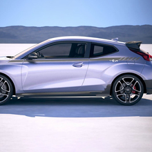 Upper Door Side Racing Stripes Vinyl Stickers Decal fit to Hyundai Veloster 2