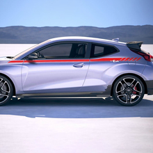 Upper Door Side Racing Stripes Vinyl Stickers Decal fit to Hyundai Veloster 3