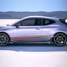 Side Racing Strobe Stripes Vinyl Stickers Decal fit to Hyundai Veloster 2