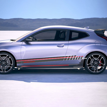 Side Racing Strobe Stripes Vinyl Stickers Decal fit to Hyundai Veloster 4