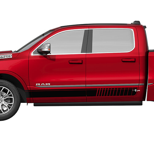 Side Rocker Panel Stripes Vinyl Decals Stickers Graphics for Dodge RAM 1500

