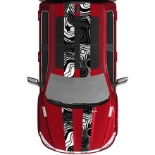 Dual Stripes Topographic Map Vinyl Decals Stickers Graphics for Dodge RAM 1500 TUNGSTEN
 2