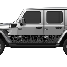 Mountains Trees Lightning Splash Wrap Side Doors Vinyl decal sticker fit Jeep Wrangler 3