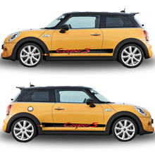 Mini Cooper S side stripe lettering Porsche style graphics decal 2