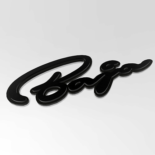 Shelby Baja Raptor 3D Badge – Custom Fender Emblem for Ford Raptor Black