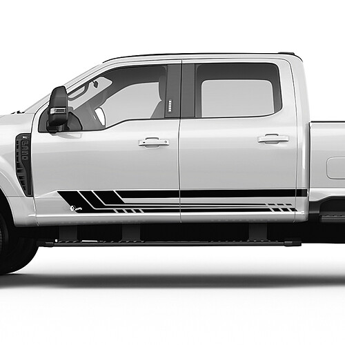 Ford F150 F250 F350 Rocker Panel Side Stripes Vinyl Sticker Graphics
