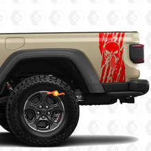  Jeep Gladiator USA Flag Destroyed Punisher Decals Vinyl Graphics  Bed Side Vinyl Decals 2