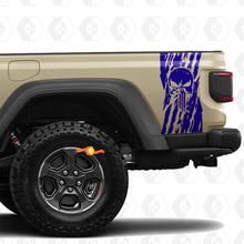  Jeep Gladiator USA Flag Destroyed Punisher Decals Vinyl Graphics  Bed Side Vinyl Decals 3