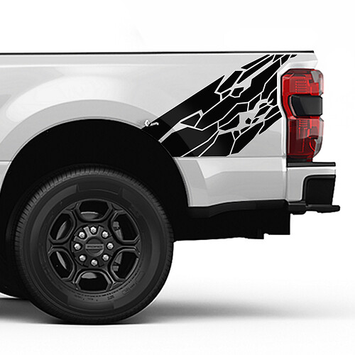 Bed Side Splash Grunge Skin Style Decal Kit Vinyl Sticker Set Side Graphics