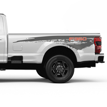 Ford F350 Bed Side Splash Grunge Decal Kit Vinyl Sticker Set Side Graphics 2
